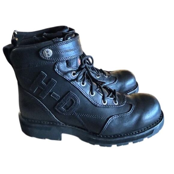 Harley-Davidson Men's Cross Roads II Lace Up Hiker Boots - Size 12 - Black175 - Picture 5 of 11